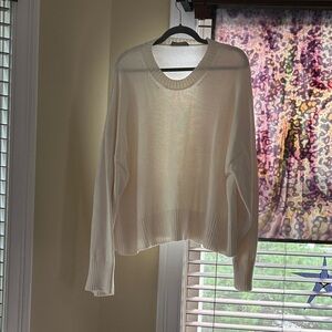 Everlane Off-White Crew Neck Sweater